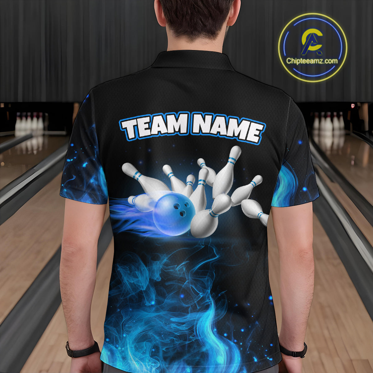 Custom Funny Ghost Halloween Bowling Jersey for Men Polo & 1/4 Zip Bowling Team Shirts HNT121
