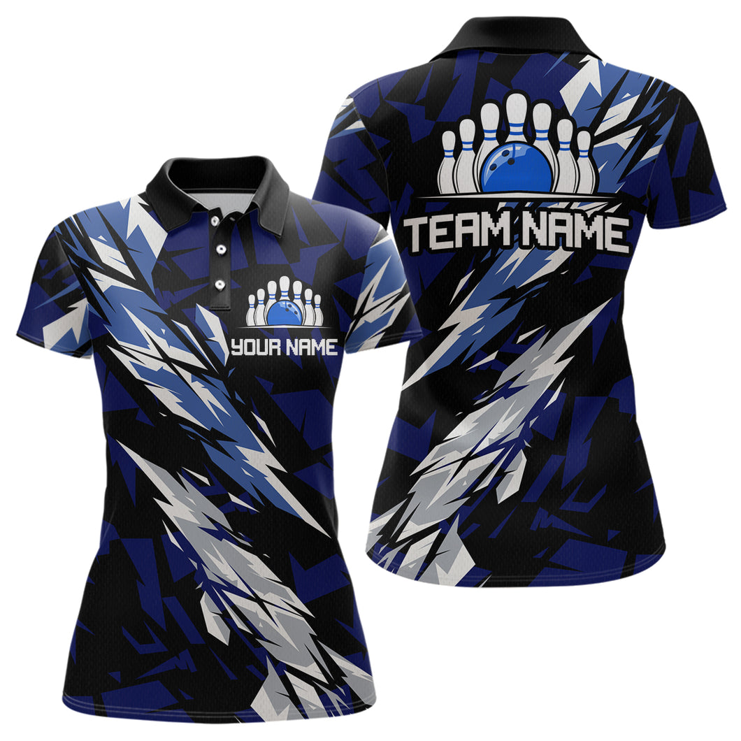 Custom Bowling League Shirts For Women with Name Bowling Team Jerseys Polo & Quarter- Zip HNT37