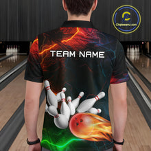 Load image into Gallery viewer, Custom Colorful Lightning Bowling Jersey for Men Bowling Uniform Polo &amp; 1/4 Zip Bowling Team Shirts HNT113
