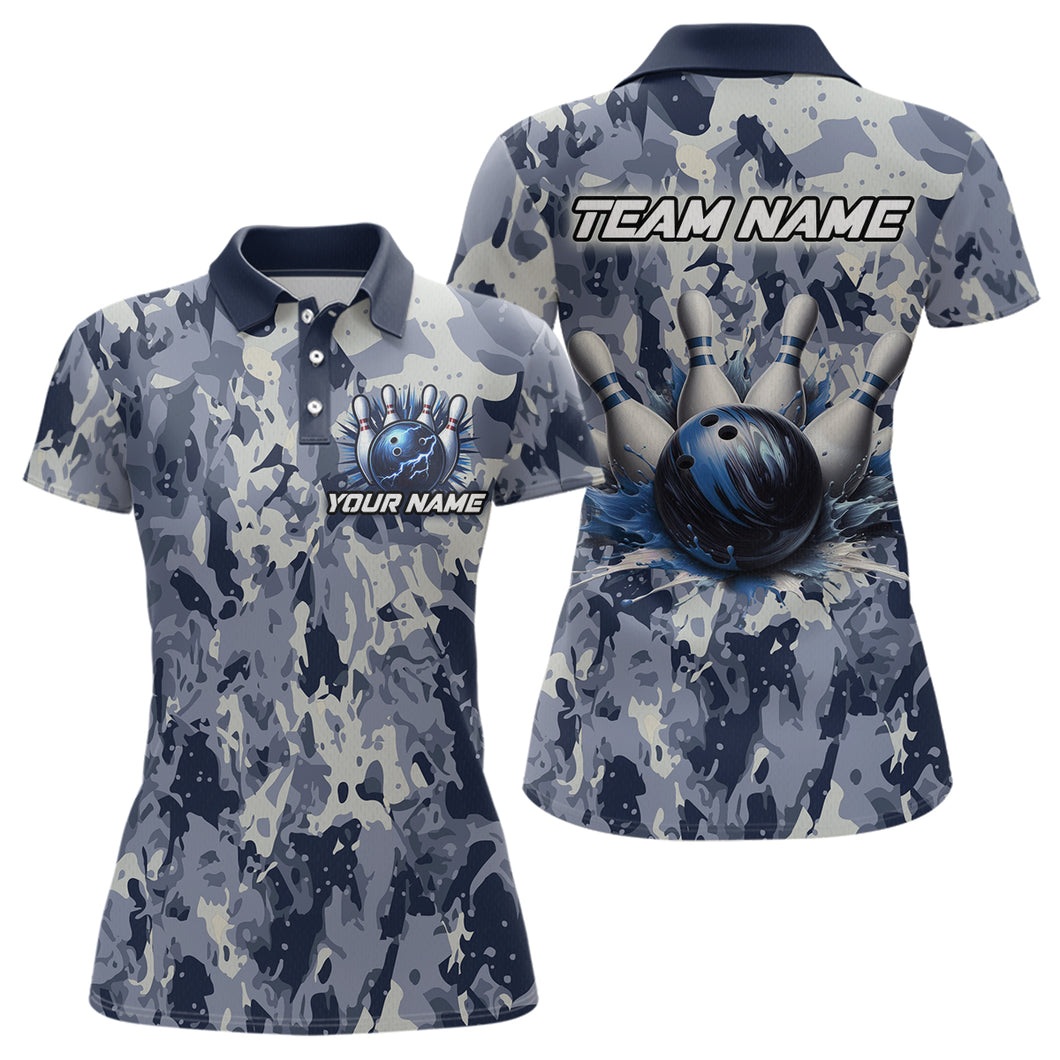 Custom Bowling League Shirts For Women with Name, Personalized Bowling Team Jerseys HNT41