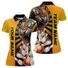 Load image into Gallery viewer, Yellow Tiger Bowling Custom Women Bowling Polo &amp; Quarter-Zip Bowling Team Jerseys HNT44