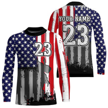 Load image into Gallery viewer, Youth US Flag Dirt Bike Jersey Off-Road Shirt Custom Motocross Jersey UPF30+ Kid Men Women DNT80