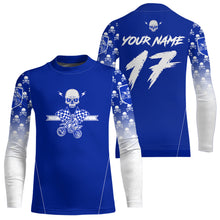 Load image into Gallery viewer, Custom Blue Skull Motocross Shirts for Kid Adults Youth Motocross Jersey UPF30+Dirt Bike DNT70