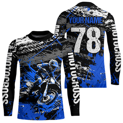 Blue Youth Motorcycle Shirt Motocross Jersey Custom Dirt Bike Jersey Kid Men Women DNT54