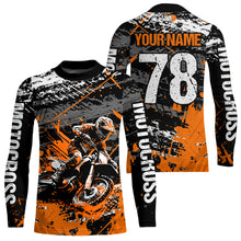 Load image into Gallery viewer, Orange Youth Motorcycle Shirt Motocross Jersey Custom Dirt Bike Jersey Kid Men Women DNT54