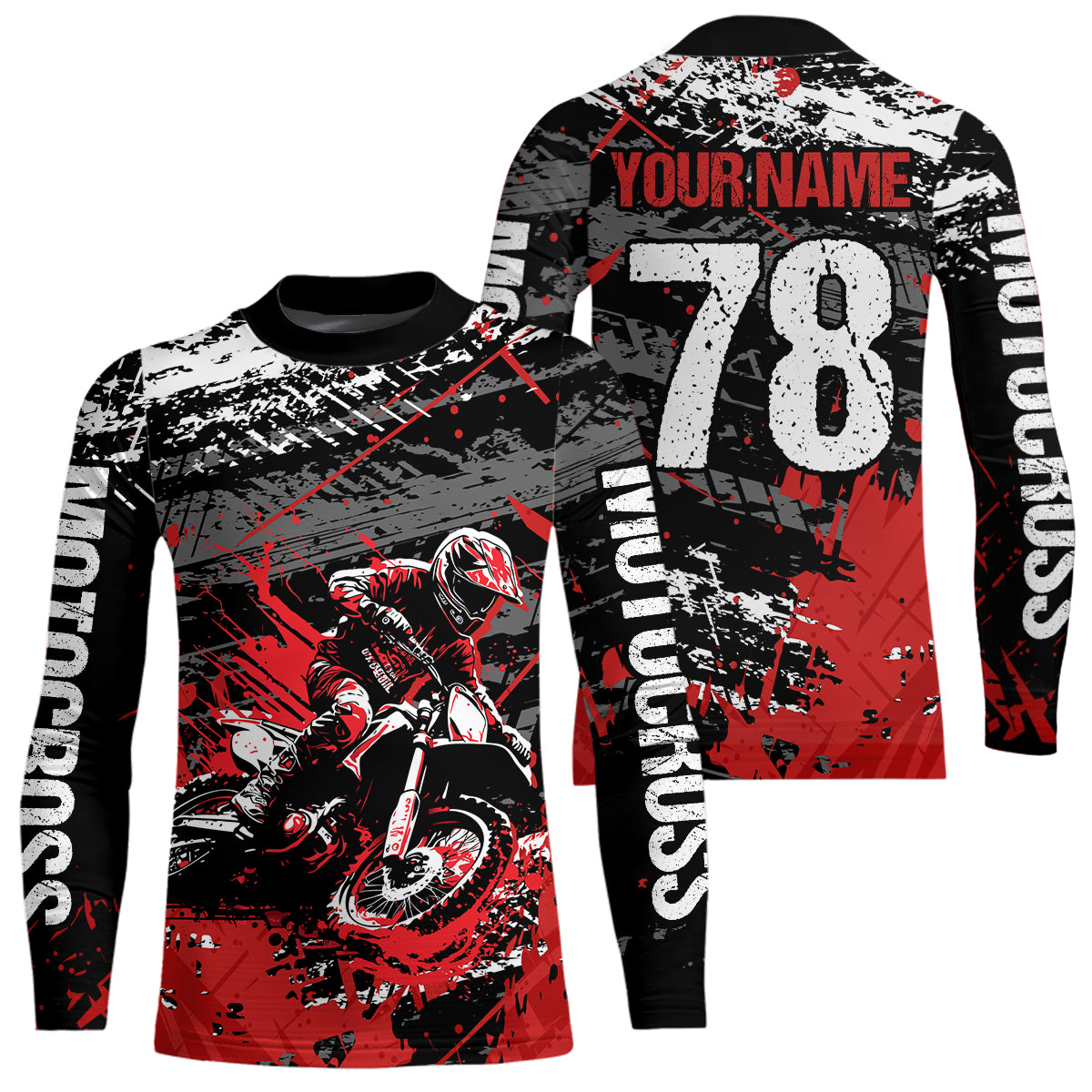 Red Youth Motorcycle Shirt Motocross Jersey Custom Dirt Bike Jersey Kid Men Women DNT54