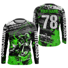 Load image into Gallery viewer, Green Youth Motorcycle Shirt Motocross Jersey Custom Dirt Bike Jersey Kid Men Women DNT54