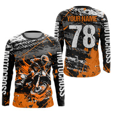 Load image into Gallery viewer, Orange Youth Motorcycle Shirt Motocross Jersey Custom Dirt Bike Jersey Kid Men Women DNT54