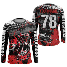 Load image into Gallery viewer, Red Youth Motorcycle Shirt Motocross Jersey Custom Dirt Bike Jersey Kid Men Women DNT54