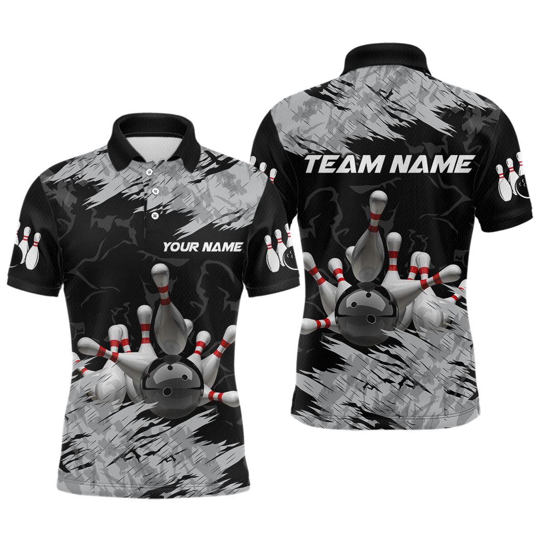 Bowling Shirt Bowling Jersey for Men Custom Bowling Gifts for Men Team with Name Polo & 1/4 Zip HNT16