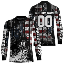 Load image into Gallery viewer, US Flag Women Motocross Shirt Racing Jersey UPF30+ Dirt Bike Jersey Off-Road Shirt DNT69