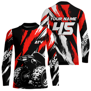 Custom Red ATV Motocross Jersey Racing Shirts UPF30+ Off-Road Jersey Kid Men Women DNT11