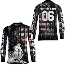 Load image into Gallery viewer, US Flag Motocross Racing Extreme Jersey Kid Men Women UPF30+Youth Motorcycle Shirt DNT88