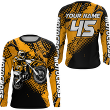 Load image into Gallery viewer, Orange Youth Motocross Shirts Custom Racing Dirt Bike Jersey Kid Men Women UPF30+ DNT18