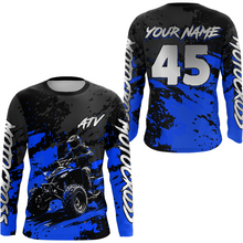 Load image into Gallery viewer, Custom Blue ATV Motocross Jersey Racing Shirts Off-Road Jersey Kid Men Women UPF30+ DNT23