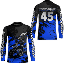 Load image into Gallery viewer, Custom Blue ATV Motocross Jersey Racing Shirts Off-Road Jersey Kid Men Women UPF30+ DNT23