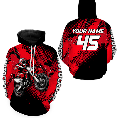 Personalized Motocross Hoodie Jersey Dirt Bike Off Road Hoodie Shirt for KId Men Women HOT02
