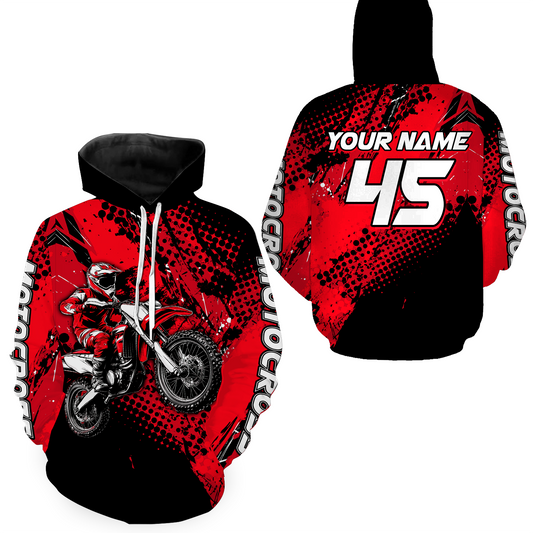 Personalized Motocross Hoodie Jersey Dirt Bike Off Road Hoodie Shirt for KId Men Women HOT02
