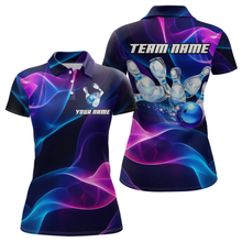 Load image into Gallery viewer, Custom Galaxy Bowling Jersey for Women Polo &amp; 1/4 Zip Bowling Team Shirts Bowling League HNT156