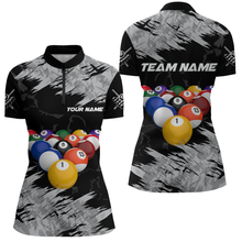 Load image into Gallery viewer, Personalized Billiard Shirt Billiard Jersey for Women Billiard Gifts for Women Team 8 Ball Pool Billiard Polo &amp; 1/4 Zip NNT13