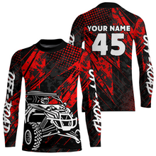 Load image into Gallery viewer, Custom Red UTV Off-Road Shirts UTV Motocross Racing Shirt Kid Men Women UPF30+ DNT26