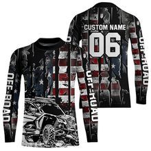 Load image into Gallery viewer, Custom US Flag UTV Motocross Jersey Kid Men Women UPF30+ UTV Jersey Youth Off-Road DNT29