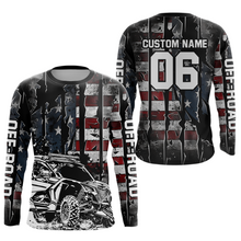 Load image into Gallery viewer, Custom US Flag UTV Motocross Jersey Kid Men Women UPF30+ UTV Jersey Youth Off-Road DNT29