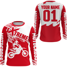 Load image into Gallery viewer, Red Youth Racing Dirt Bike Shirt for Men Women Motocross Jersey UPF30+ Extreme Off-Road DNT74