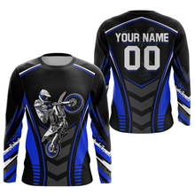 Load image into Gallery viewer, Blue Youth Dirt Bike Jersey MX Off-Road Motocross Shirt Racing Shirt Kid Men Women DNT55