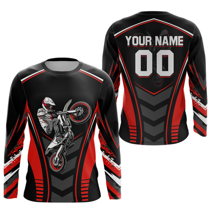 Red Youth Dirt Bike Jersey MX Off-Road Motocross Shirt Racing Shirt Kid Men Women DNT55