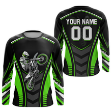 Load image into Gallery viewer, Green Youth Dirt Bike Jersey MX Off-Road Motocross Shirt Racing Shirt Kid Men Women DNT55