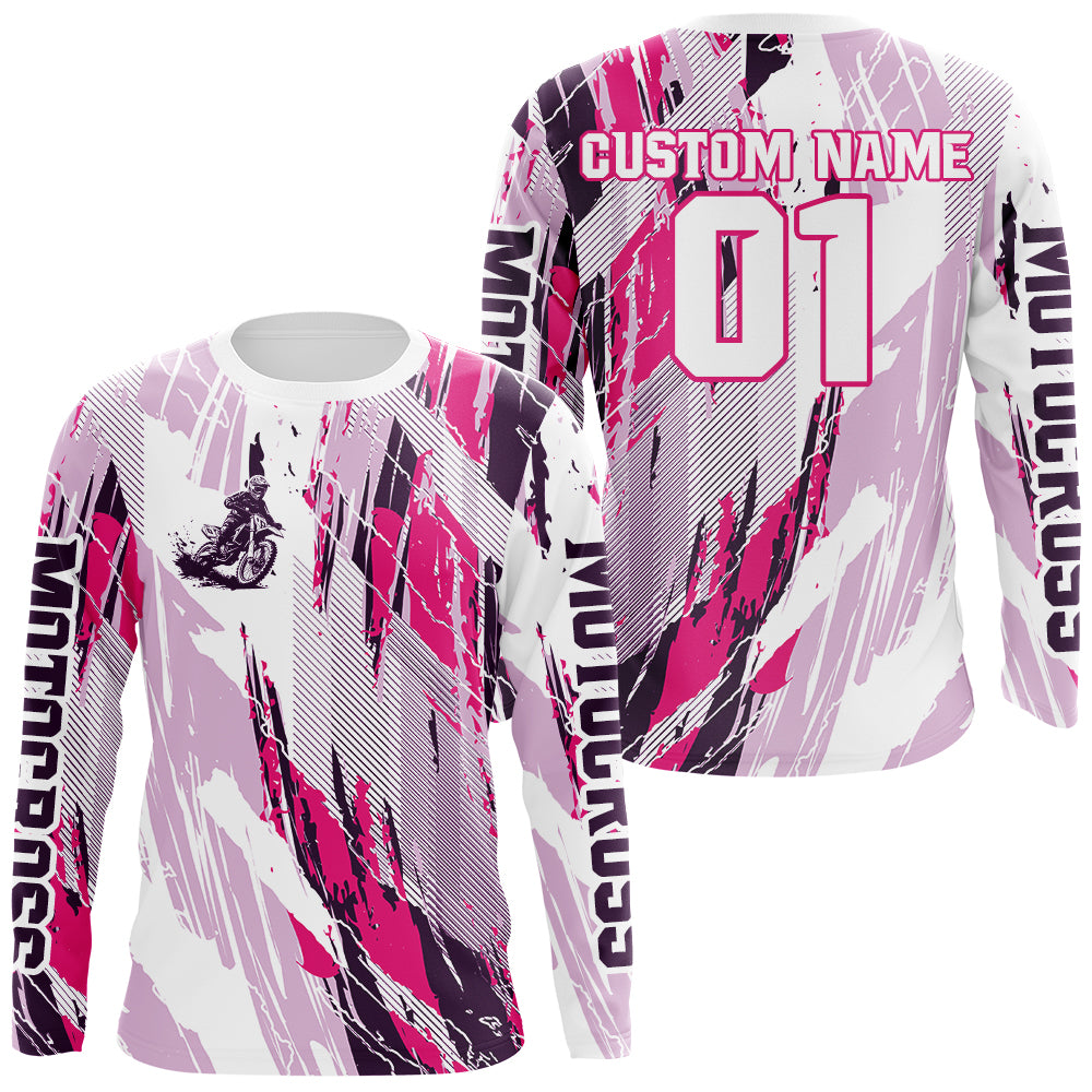 Adult&Kid Custom Motocross Jersey UPF30+ MX Racing Dirt Bike Racewear| CTP33