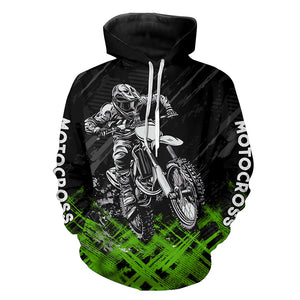 Adult&Kid Green Custom Dirt Bike Jersey Motocross Jersey Upf30+ Motocross Shirt| CTP87