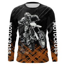 Load image into Gallery viewer, Adult&amp;Kid Orange Custom Dirt Bike Jersey Motocross Jersey Upf30+ Motocross Shirt| CTP87