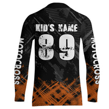 Load image into Gallery viewer, Adult&amp;Kid Orange Custom Dirt Bike Jersey Motocross Jersey Upf30+ Motocross Shirt| CTP87