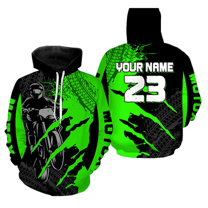 Custom Green Motocross Jersey for Men Women Upf30+ Dirt Bike Shirt Motorcycle Jersey| CTP67