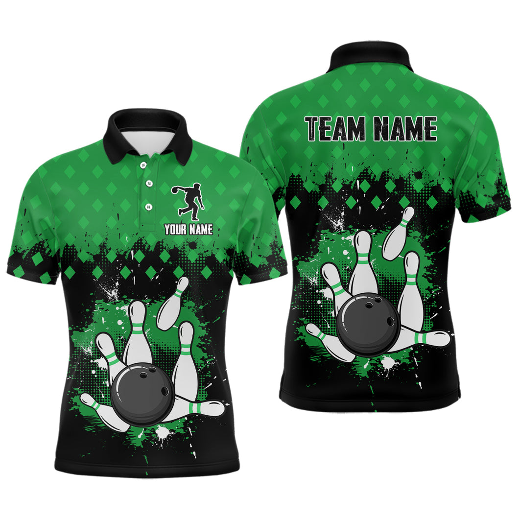 Green Bowling Jersey Men And Women Custom Bowling Shirts Unisex Polo Bowling Team Shirt CP06