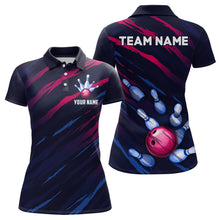Load image into Gallery viewer, Custom Bowling Jersey Men And Women Custom Bowling Shirts Unisex Navy Polo Bowling Team Shirt CP04