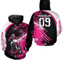 Load image into Gallery viewer, Adult&amp;Kid Custom Motocross Jersey Pink UPF30+ MX Racing Biker Off-road Dirt Bike Racewear| CTP31
