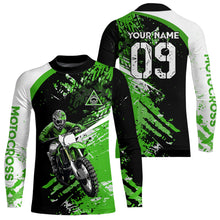 Load image into Gallery viewer, Adult&amp;Kid Custom Motocross Jersey Green UPF30+ MX Racing Biker Off-road Dirt Bike Racewear| CTP31