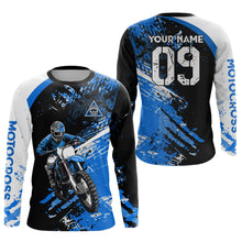 Load image into Gallery viewer, Adult&amp;Kid Custom Motocross Jersey Blue UPF30+ MX Racing Biker Off-road Dirt Bike Racewear| CTP31