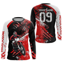 Load image into Gallery viewer, Adult&amp;Kid Custom Motocross Jersey Red UPF30+ MX Racing Biker Off-road Dirt Bike Racewear| CTP31