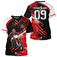 Load image into Gallery viewer, Adult&amp;Kid Custom Motocross Jersey Red UPF30+ MX Racing Biker Off-road Dirt Bike Racewear| CTP31
