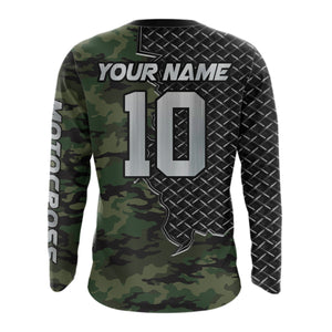 Adult&Kid Custom Camo Dirt Bike Jersey Motocross Jersey Upf30+ Motocross Shirt| CTP92