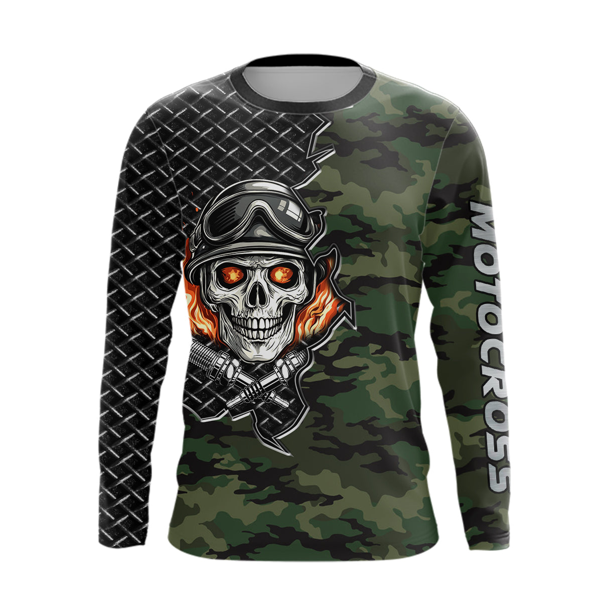 Adult&Kid Custom Camo Dirt Bike Jersey Motocross Jersey Upf30+ Motocross Shirt| CTP92