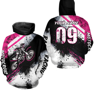 Adult&Kid pink custom dirt bike jersey Motocross jersey upf30+ mens women Motocross Shirt| CTP02