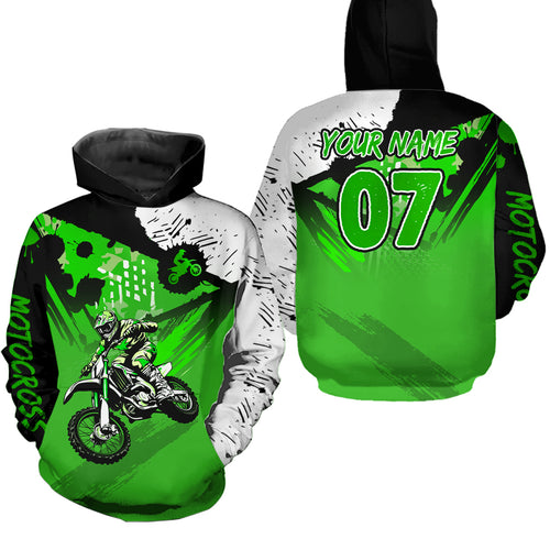 Custom Motocross Jersey Green Dirt Bike Clothes Upf30+ Mens Women Motorcycle Jersey| CTP14