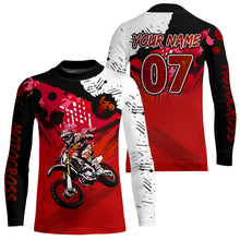 Load image into Gallery viewer, Custom Motocross Jersey Red Dirt Bike Clothes Upf30+ Mens Women Motorcycle Jersey| CTP14