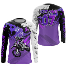 Load image into Gallery viewer, Custom Motocross Jersey Purple Dirt Bike Clothes Upf30+ Mens Women Motorcycle Jersey| CTP14