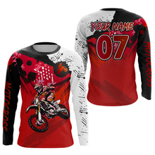 Load image into Gallery viewer, Custom Motocross Jersey Red Dirt Bike Clothes Upf30+ Mens Women Motorcycle Jersey| CTP14